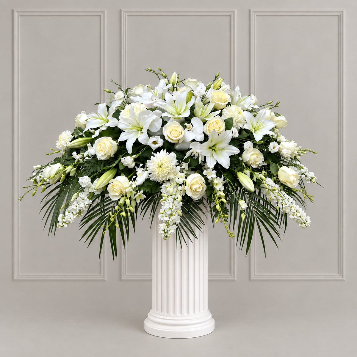 CS.09 White Lilys and Roses