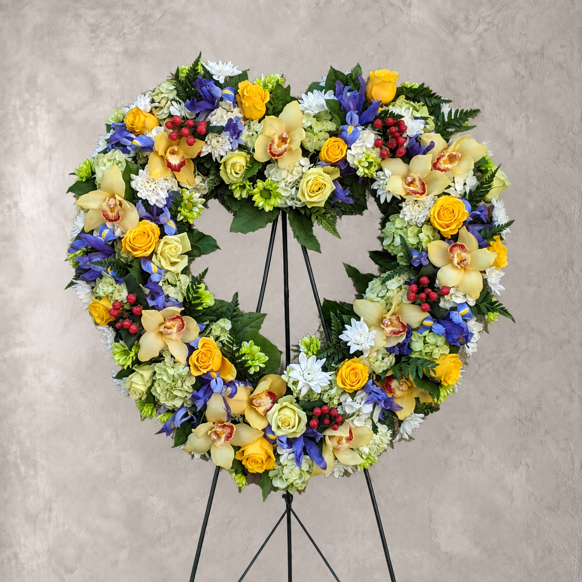 Yellow and Blue Open Heart