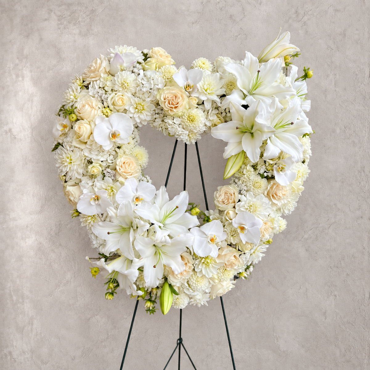 Elegant White Open Heart