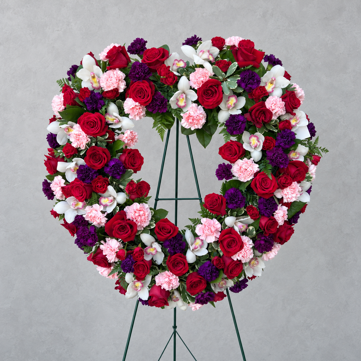Red Pink and Purple Open Heart