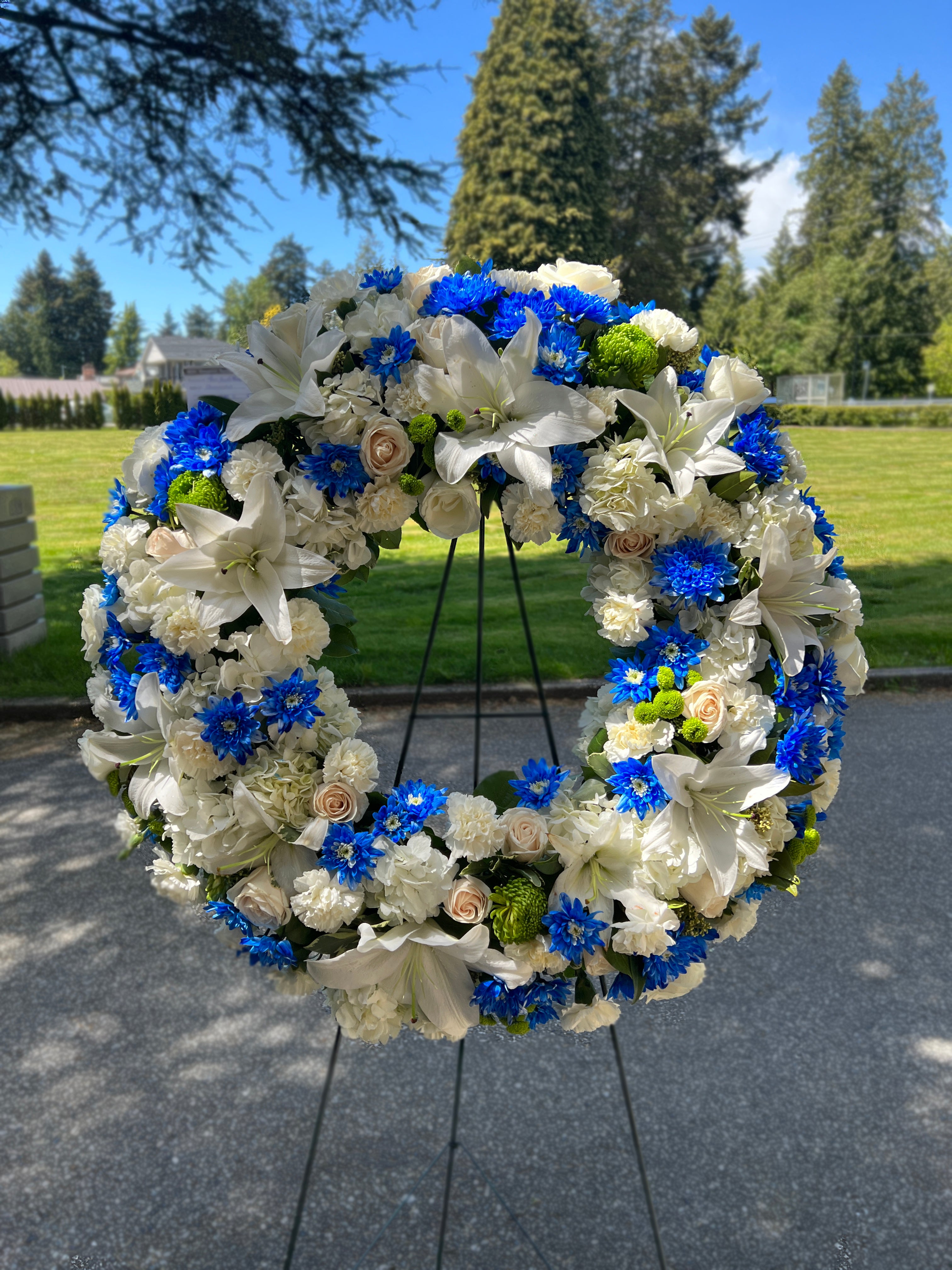 Blue and White Simple