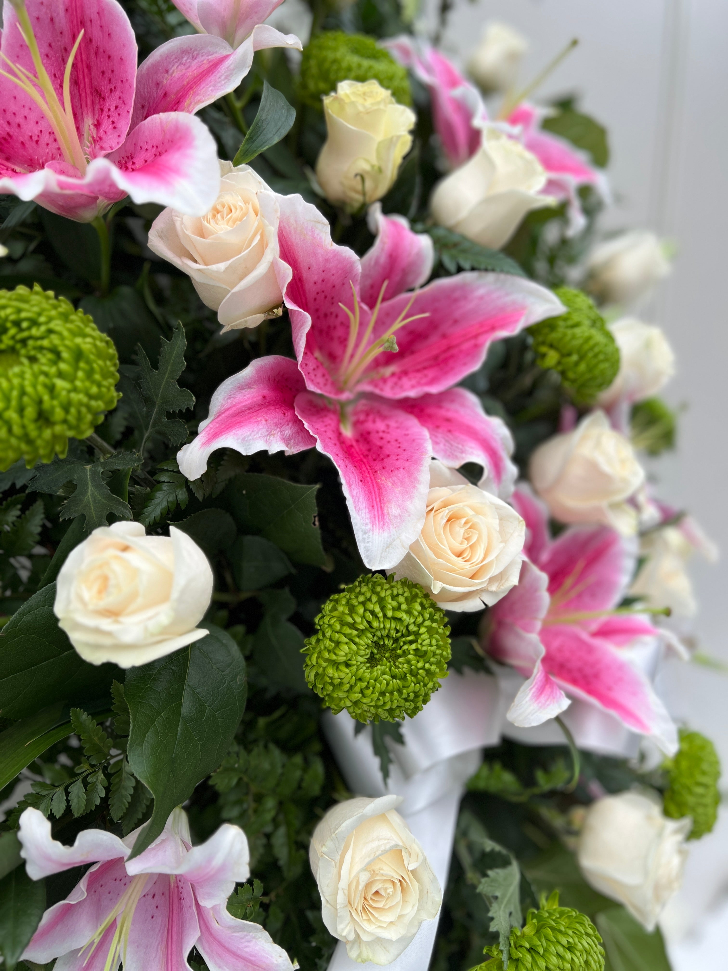 Pink Peach and Green
