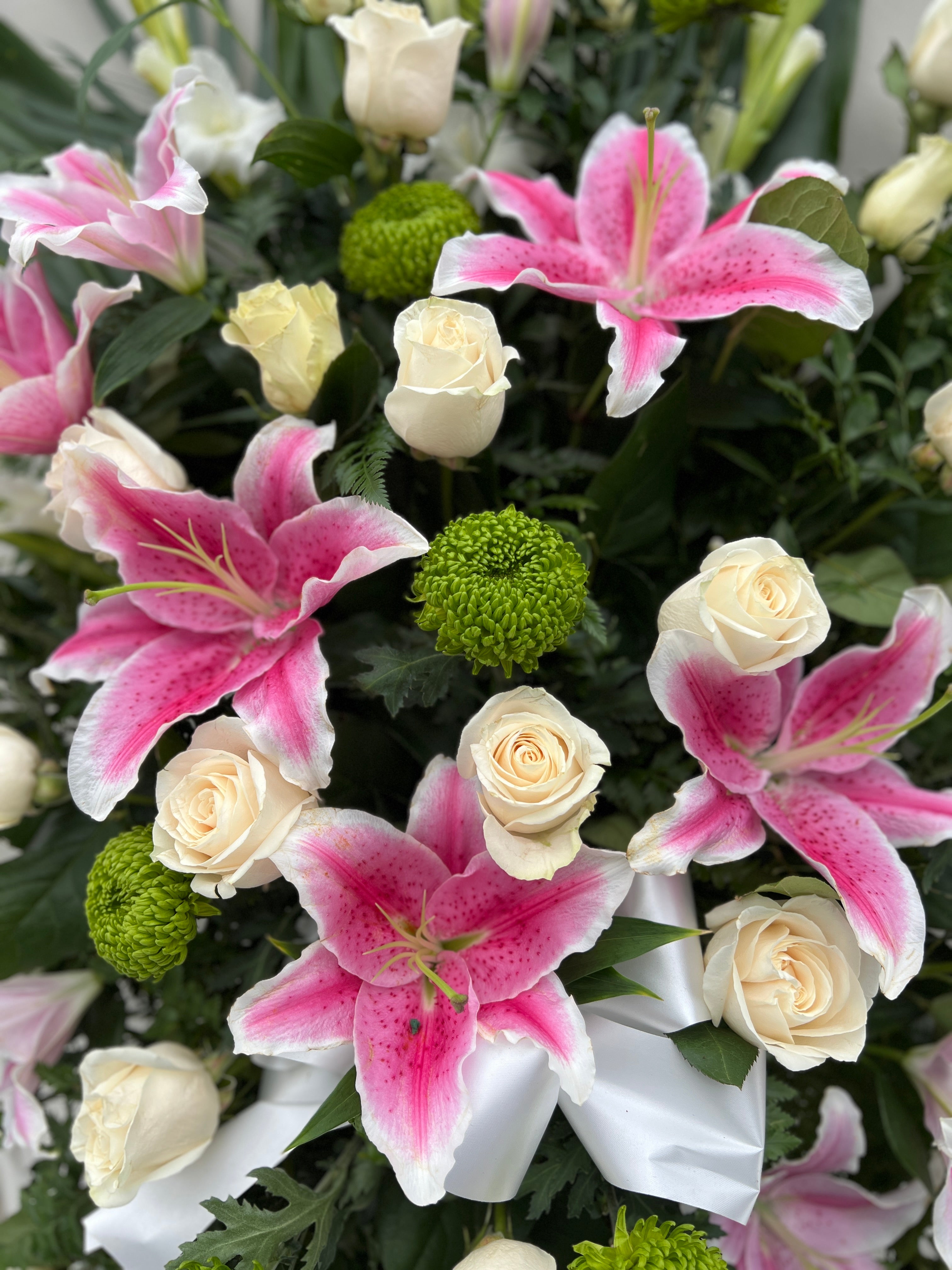Pink Peach and Green