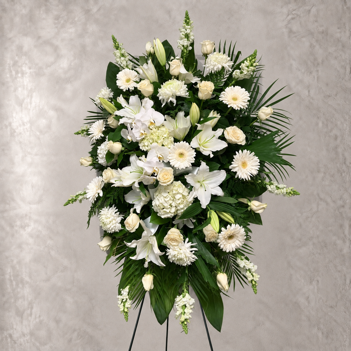 Simple Cream and White Standing Spray