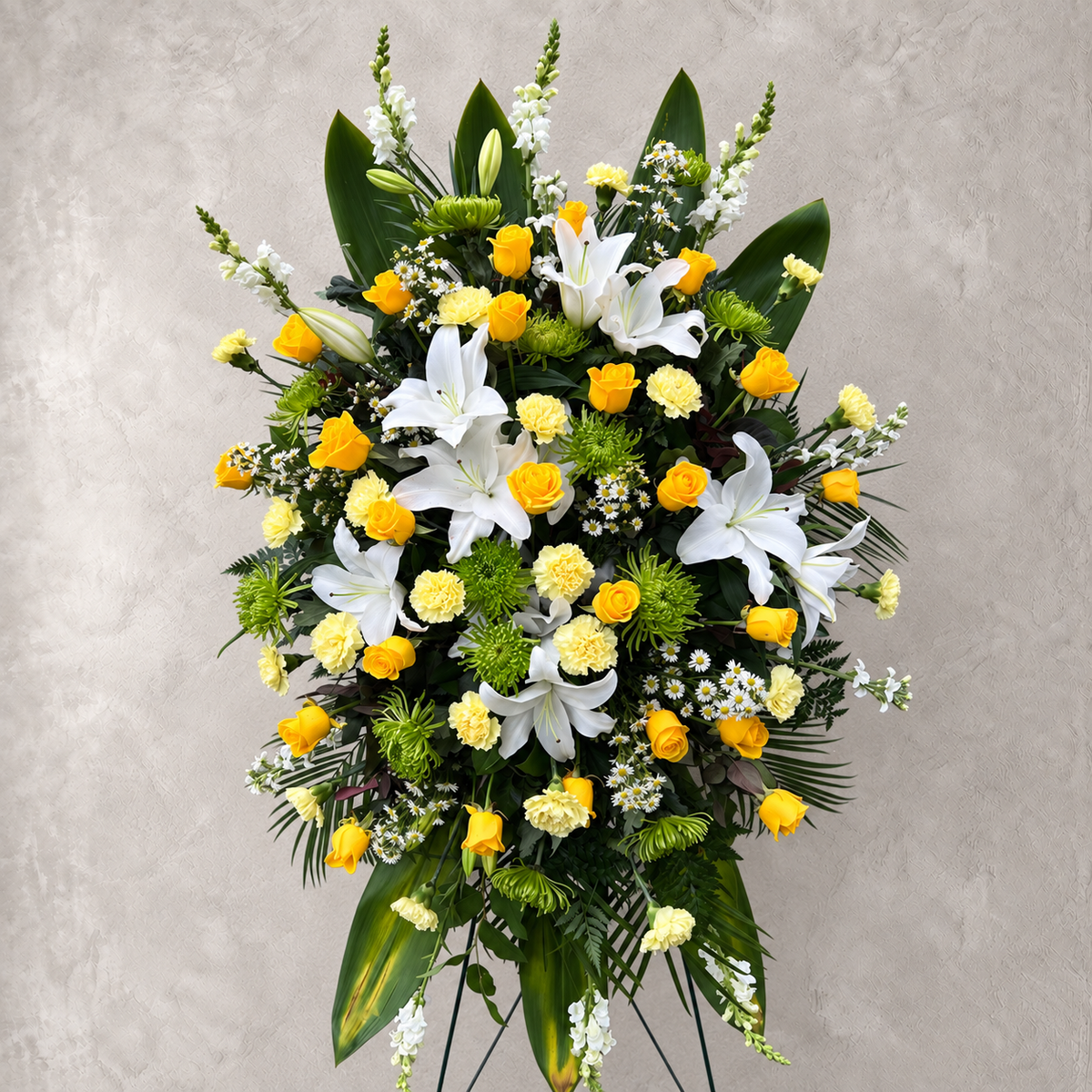 Yellow and White Standing Spray
