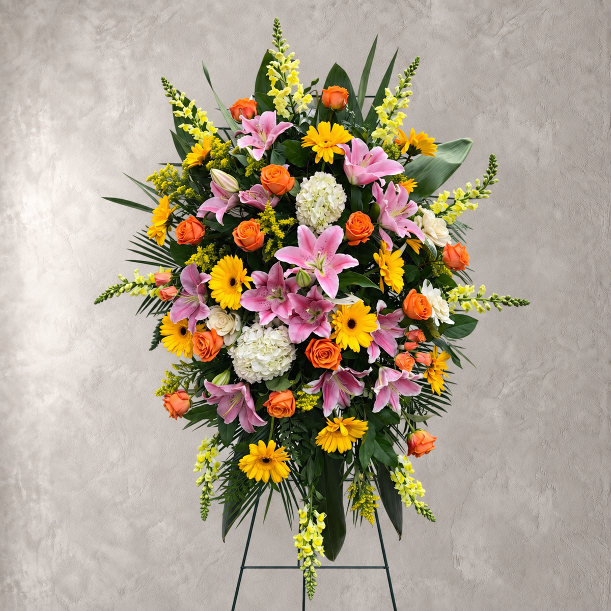 Pink Orange and Yellow Standing Spray