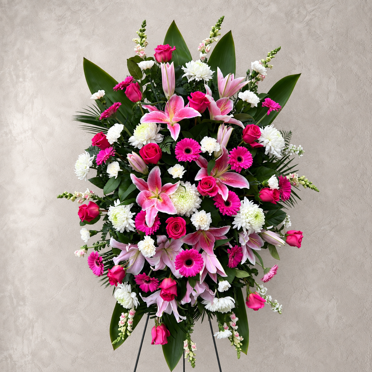 Pink and White Standing Spray