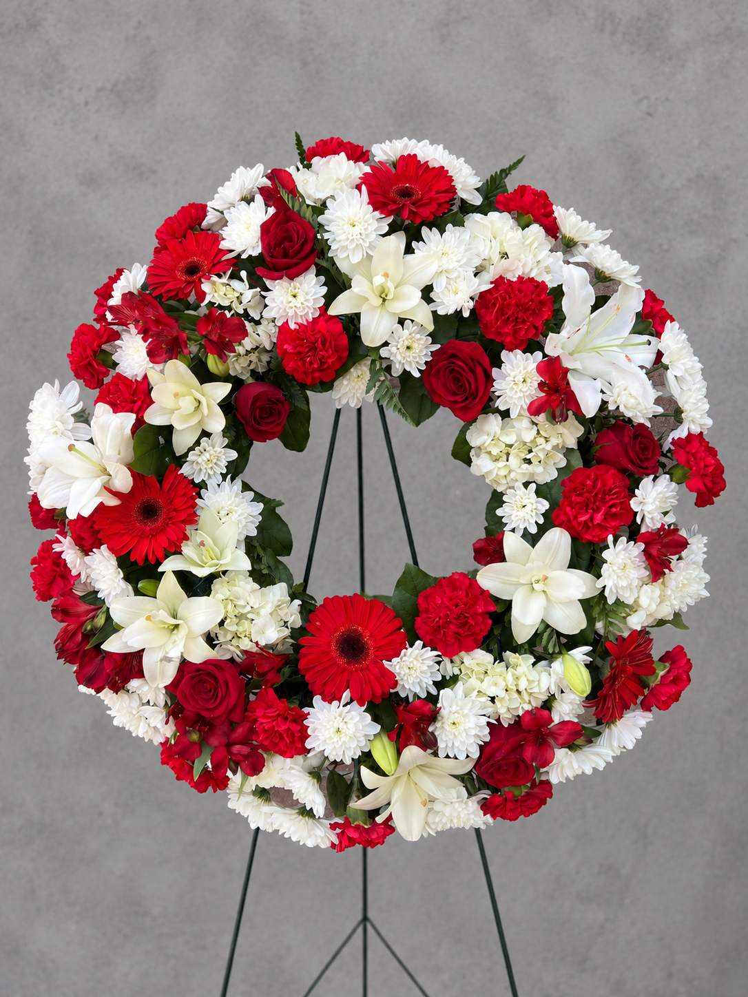 Red and White Wreath