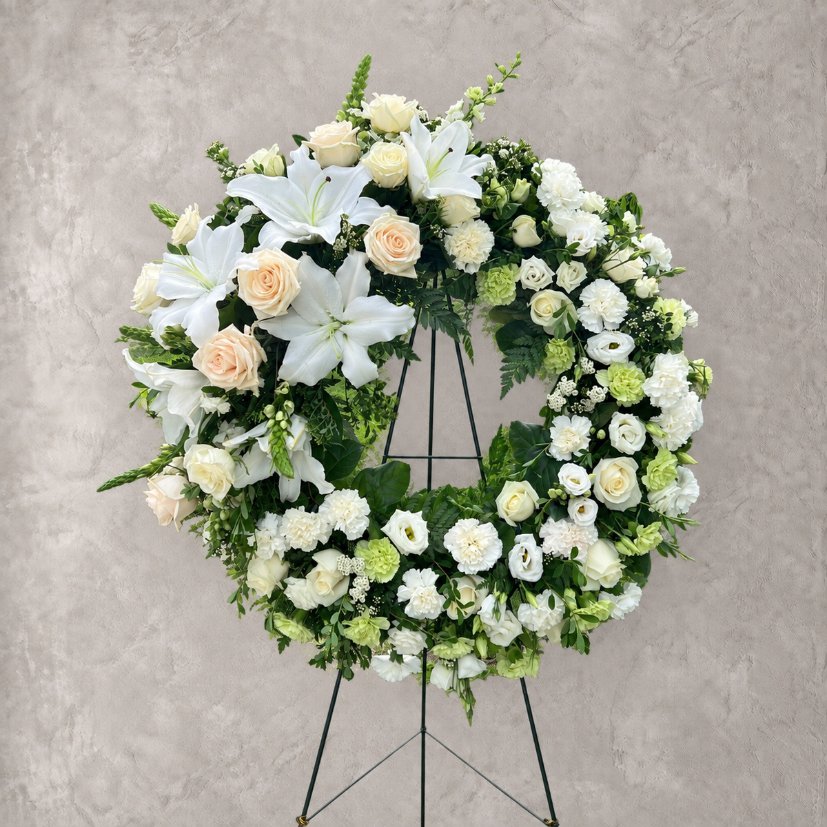 Ivory and Green Wreath