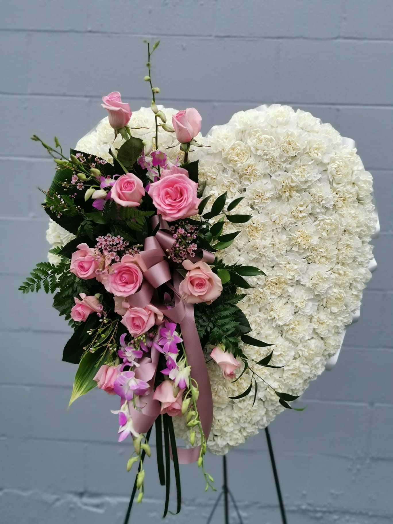 White and Pink Heart