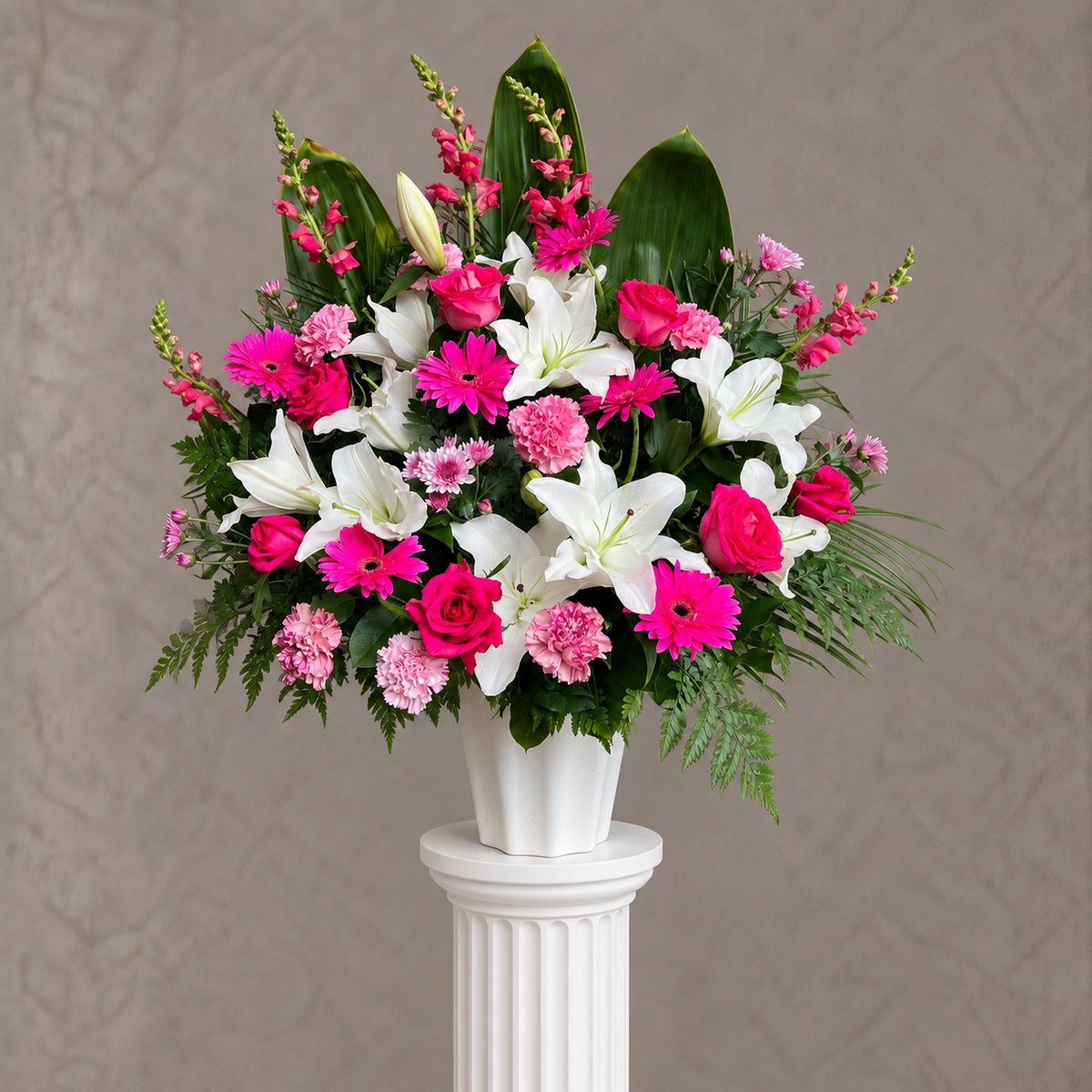 Bright Pink and White Arrangement