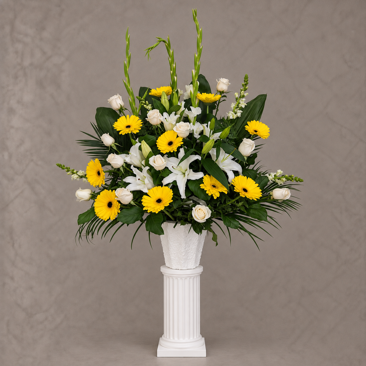 Yellow and White Arrangement