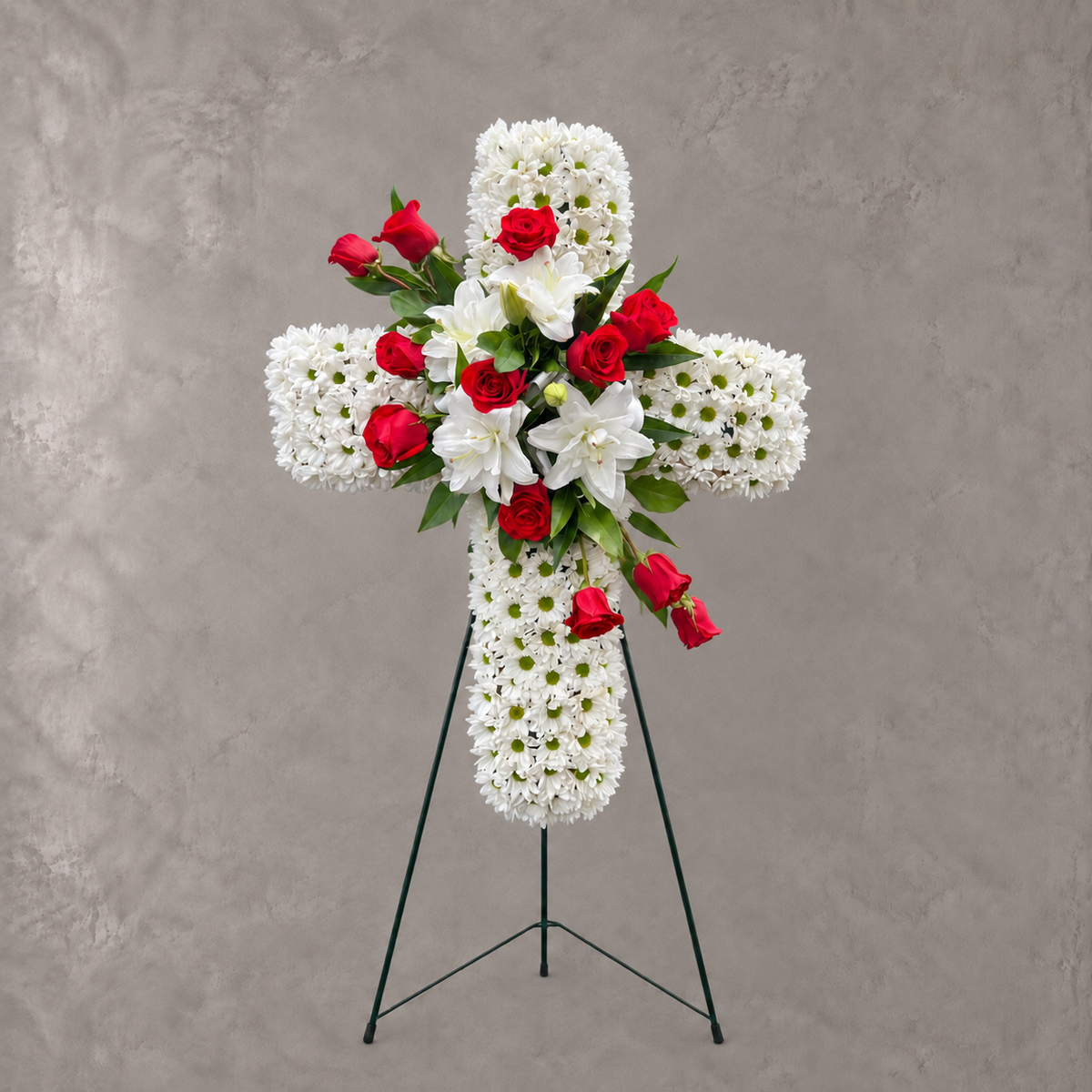 Red and White Daisy Cross