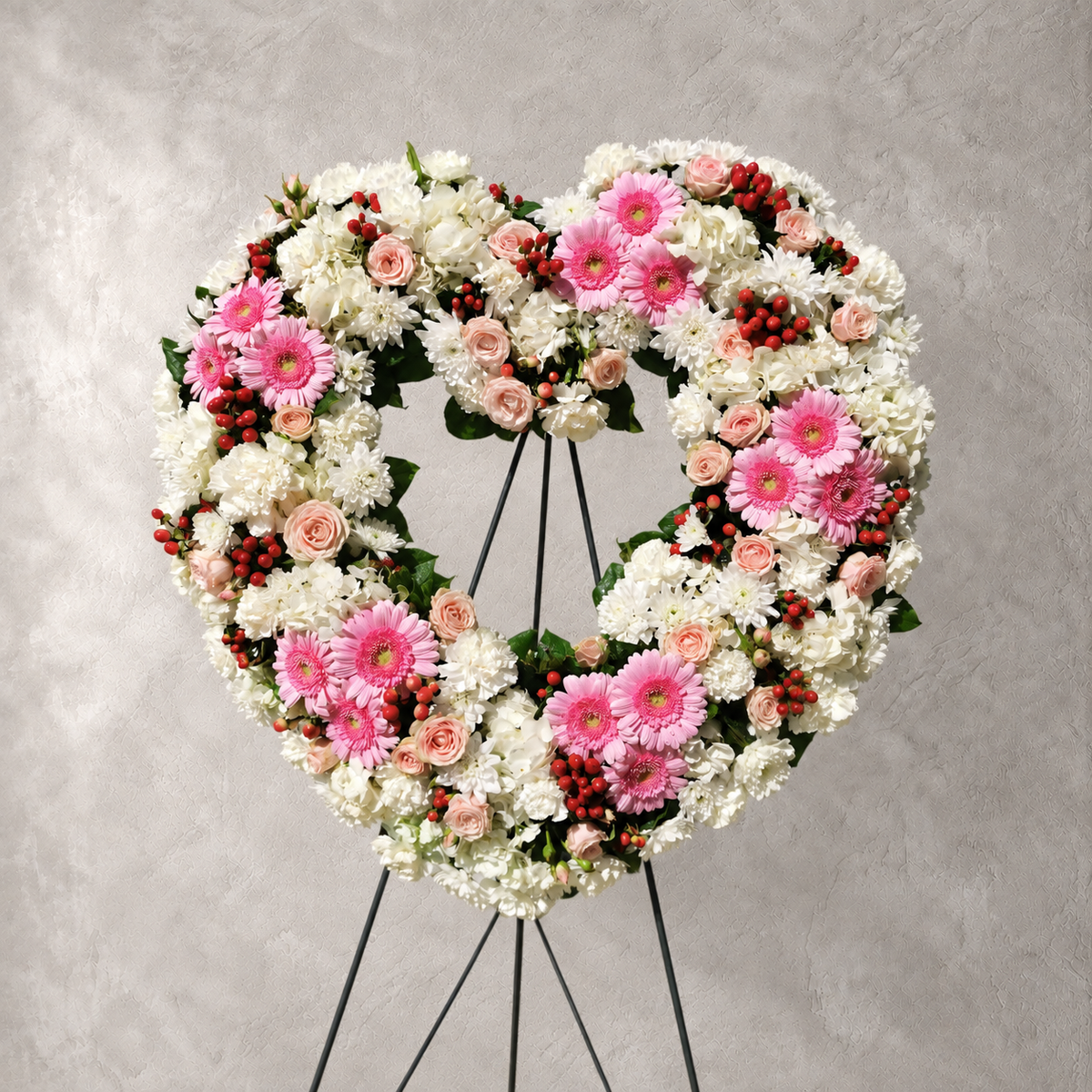White and Pink Open Heart