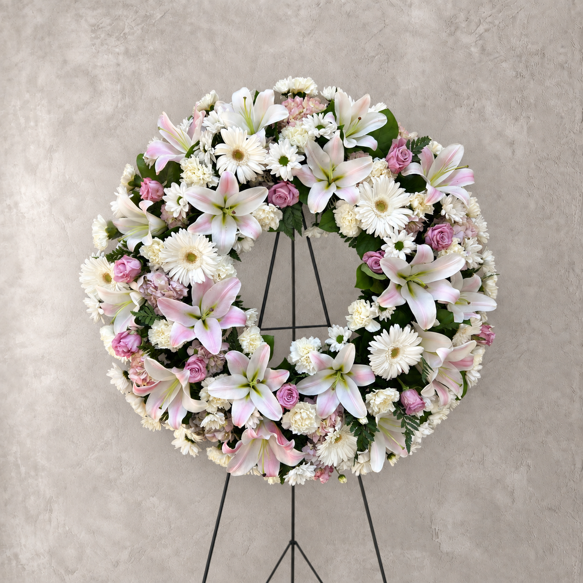 Pink and White Wreath