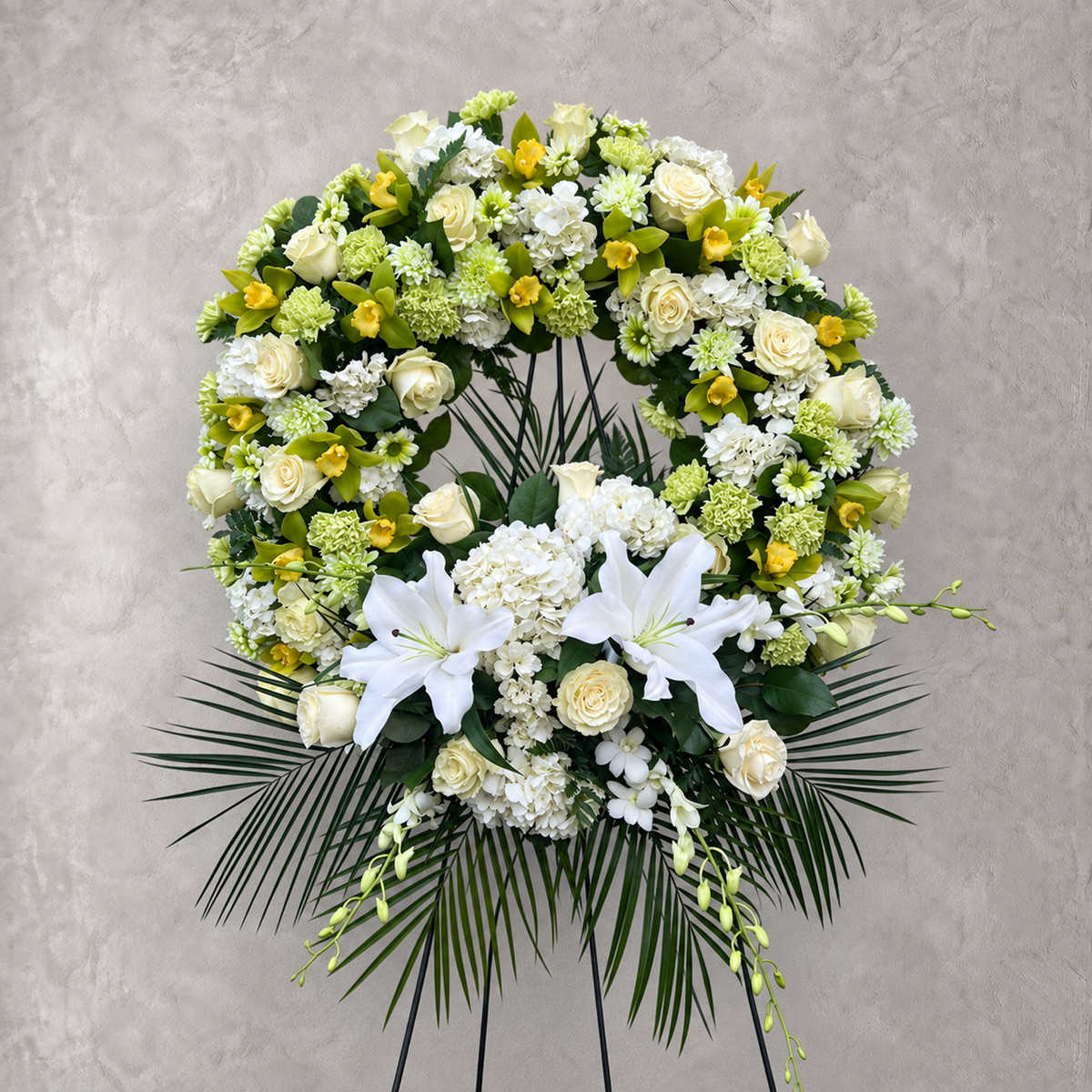 White and Green Wreath