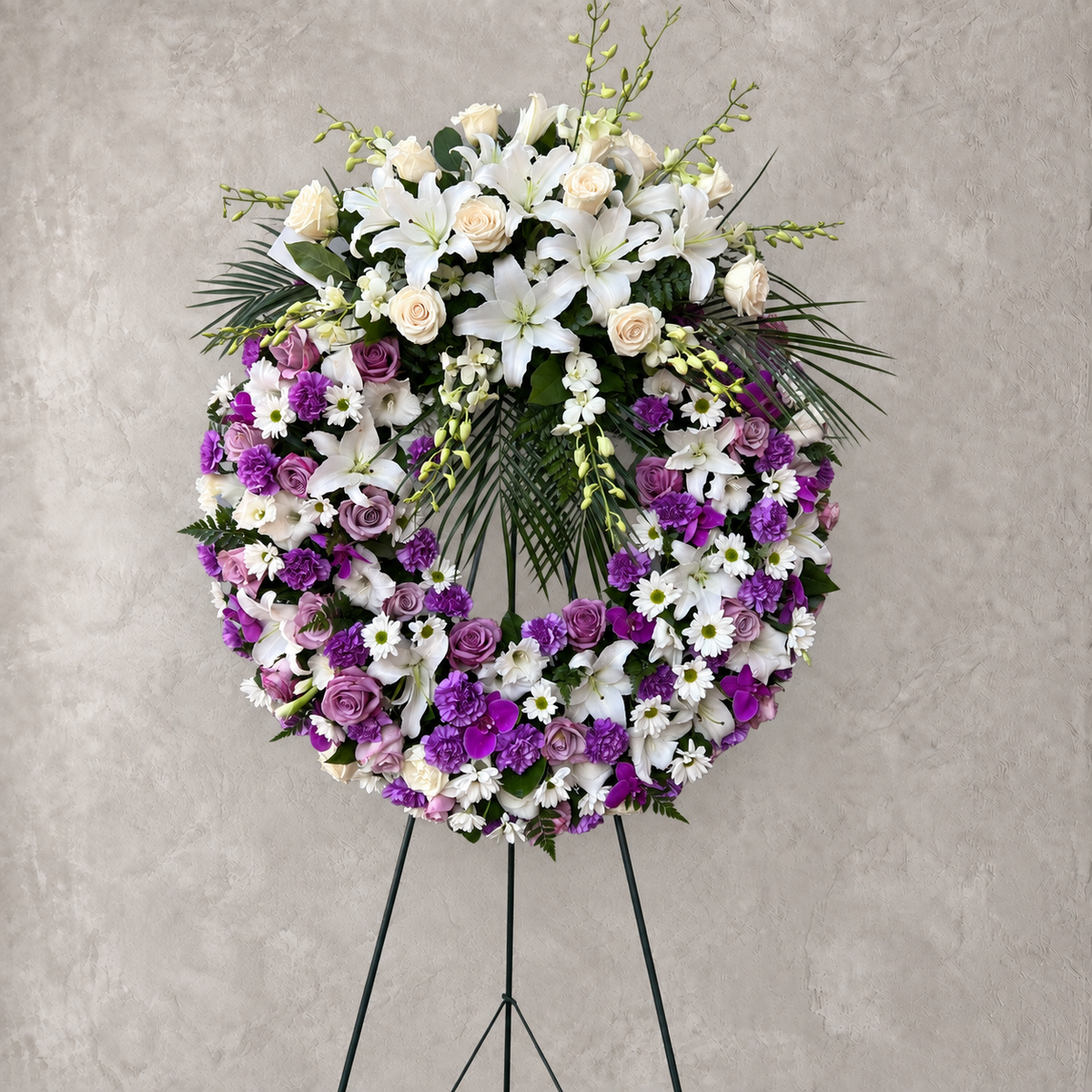 Lavender and White Wreath